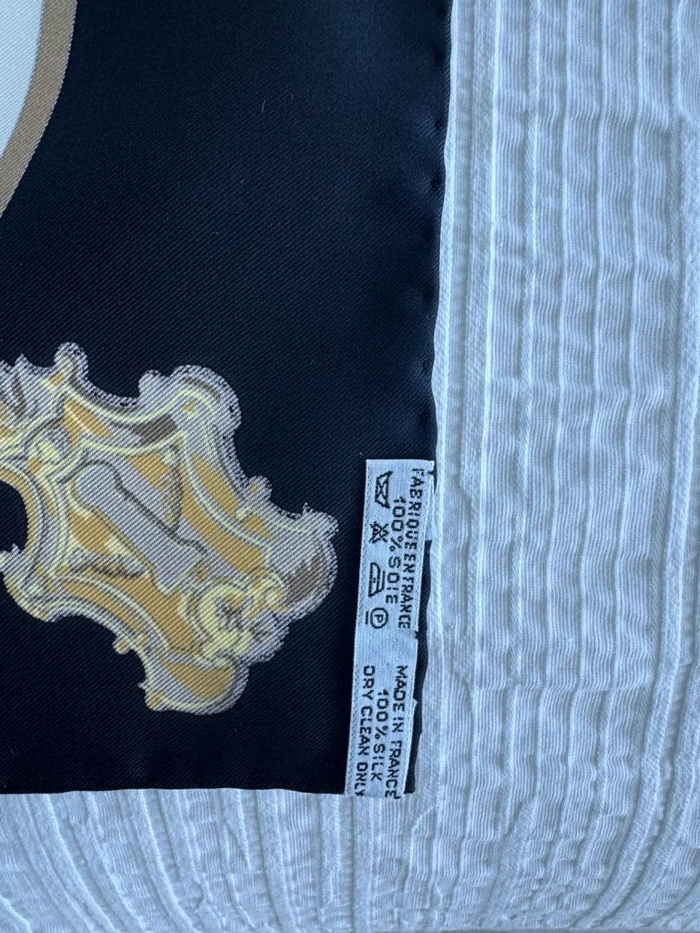 Hermes Scarf Carre 90 Black And White And Multi LES CLES Keys Silk